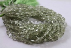 Green Amethyst Faceted Nugget Shape Beads